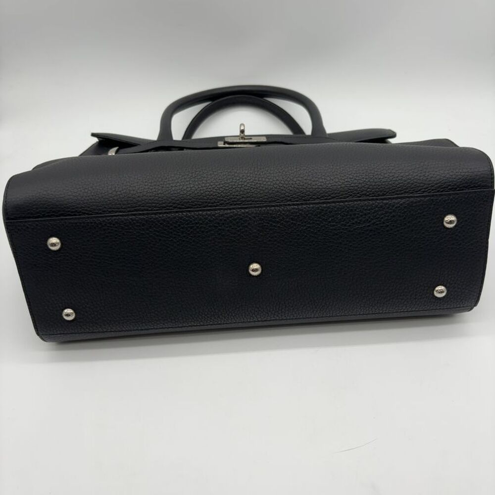Sabatier 1947 Black Leather Top-Handle Briefcase - Classic Structured Style - Picture 4 of 7